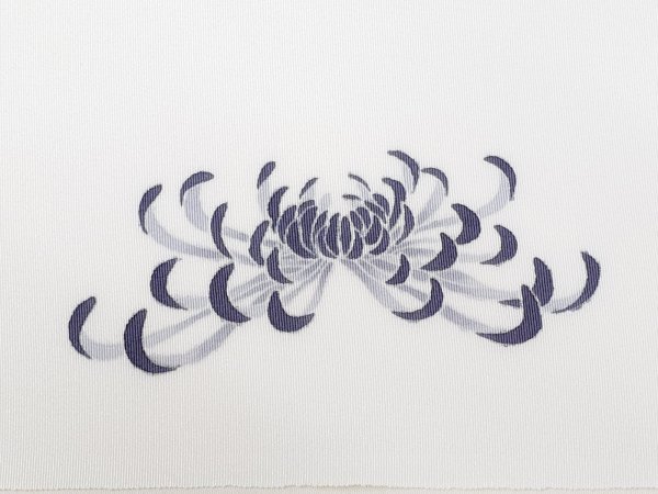 画像4: 手描友禅 半衿「ちらり」 彩 菊B (4)