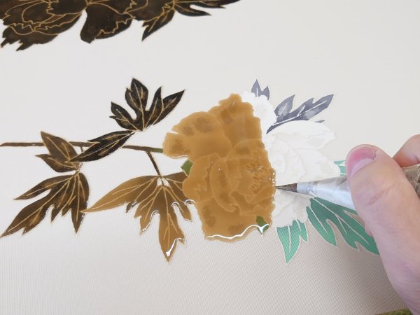 画像5: 手描友禅　オーダーメイド　染帯 (5)