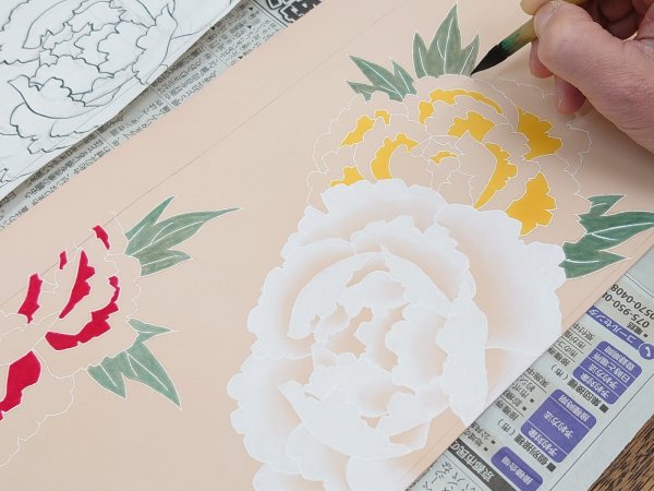 画像4: 手描友禅　オーダーメイド　手帳カバー (4)