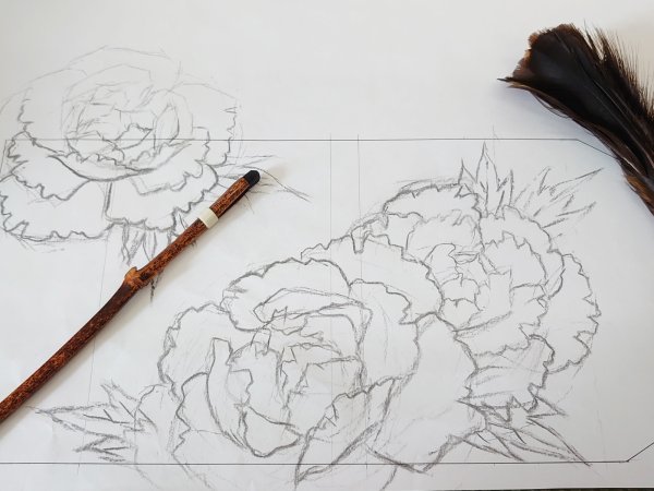 画像2: 手描友禅　オーダーメイド　手帳カバー (2)