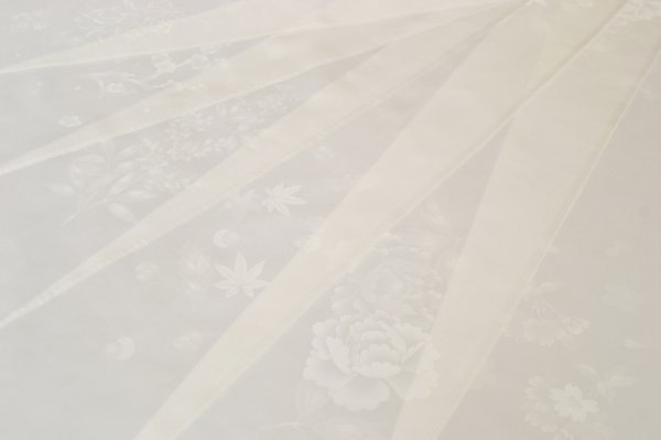 画像2: 期間限定特別販売　手描友禅 半衿「ほのか」「ちらり」の白の悦びコーデ (2)