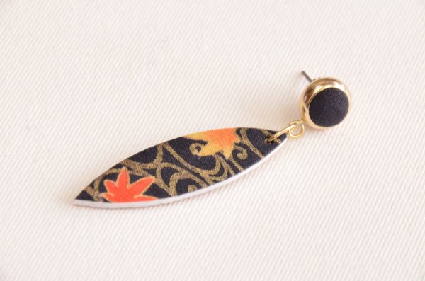 画像10: 手描友禅　ピアス　「竜田川」　 (10)