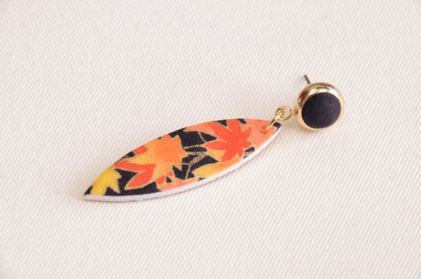 画像7: 手描友禅　ピアス　「竜田川」　 (7)